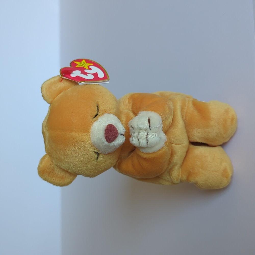 Ty Hope beanie baby 1998 praying golden bear plush